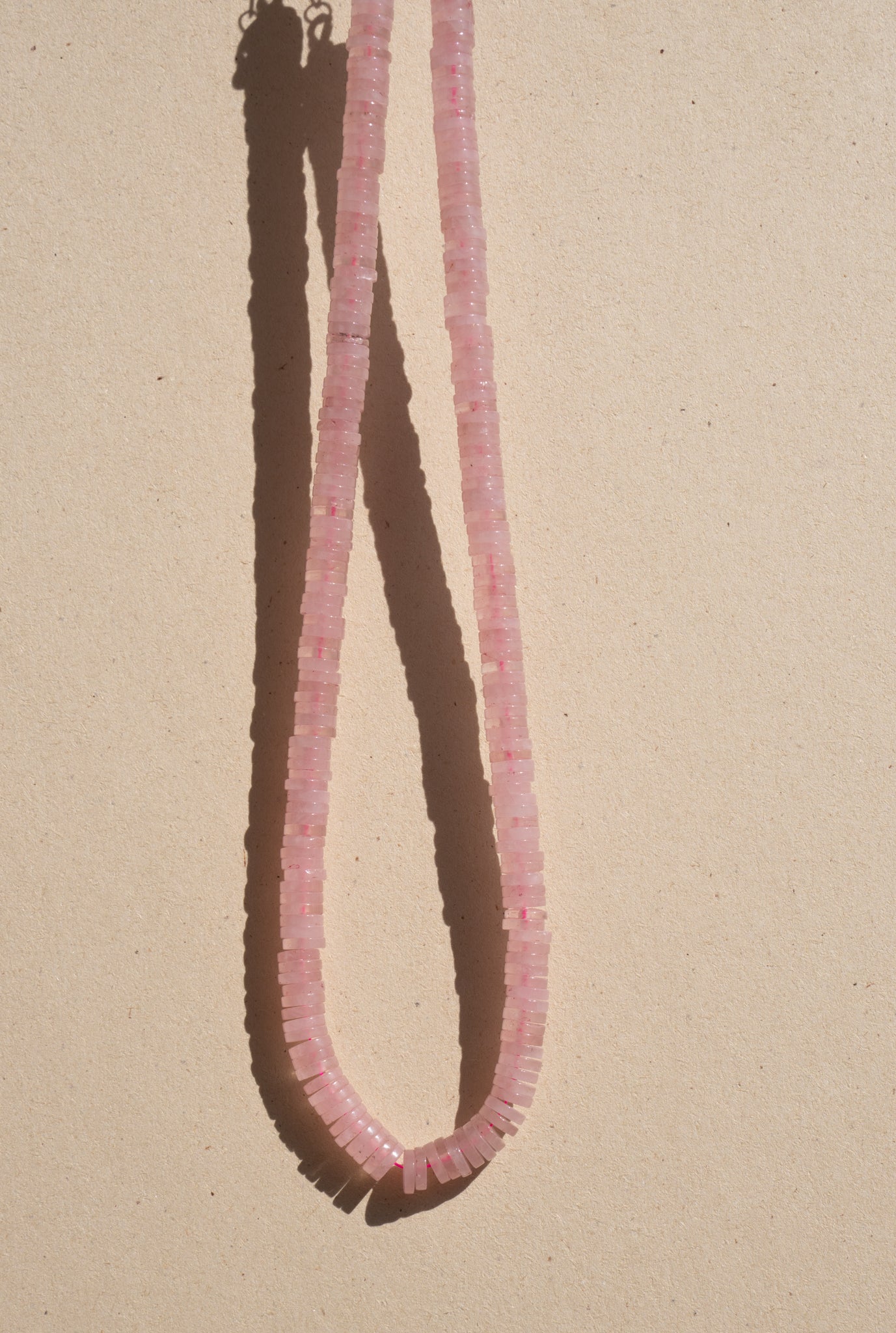 Pink Quartz Flat Puka