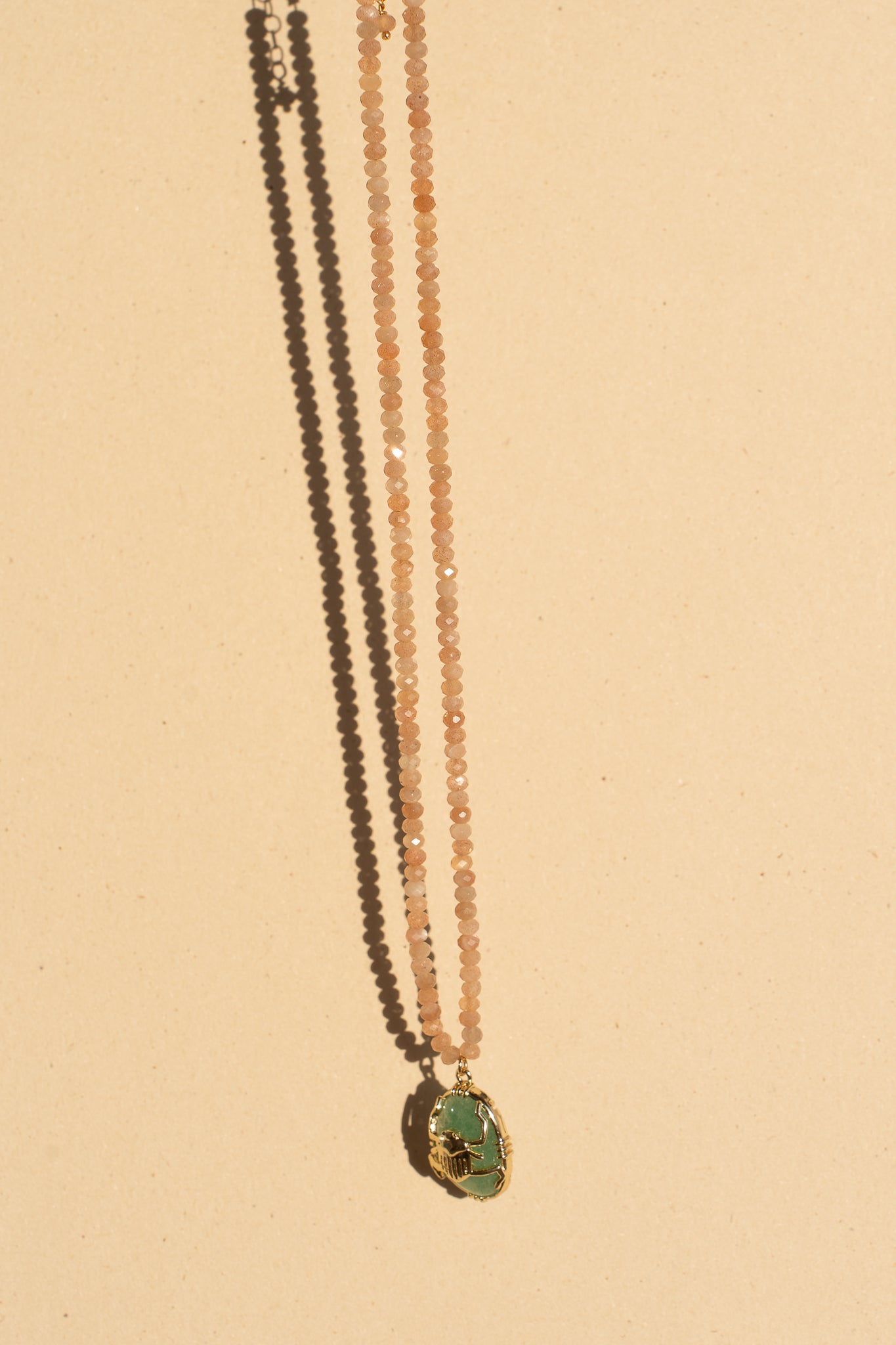 Sunstone with Scarab Pendant