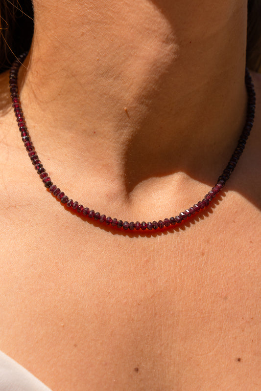 Dark Purple Faceted Garnet