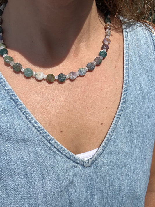 Moss Agate and Moonstone