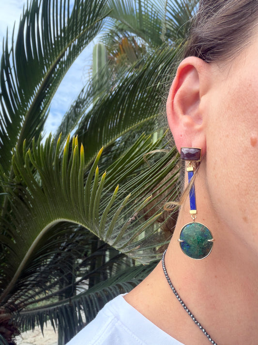 Ocean Jasper Rounds, Lapislazuli and Faceted Rubies