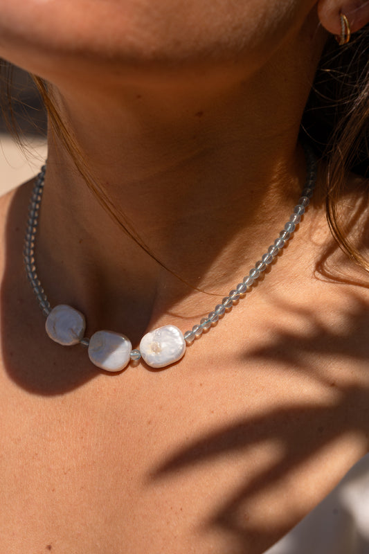 Aquamarine and Pearls