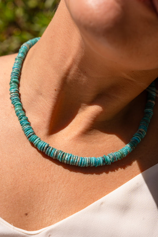Thin Puka Turquoise