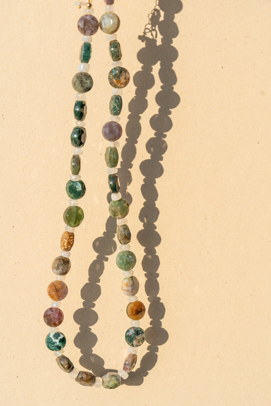 Moss Agate and Moonstone