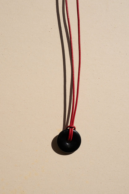 Obisian Donut in Red leather
