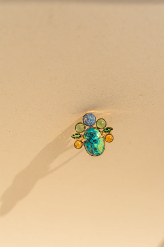 Chrysocolla, Emerald, Azurite, Prehnite y Garnet
