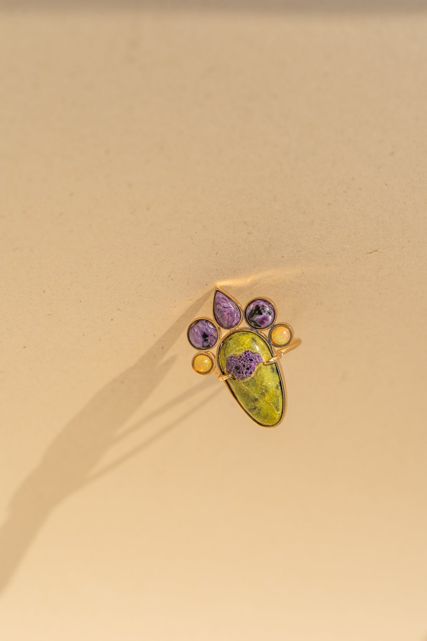 Atlantisite, Charoite and Opal