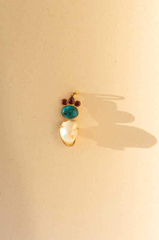 Baroque Pearl and Turquoise
