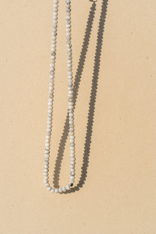 Faceted Howlite Disk