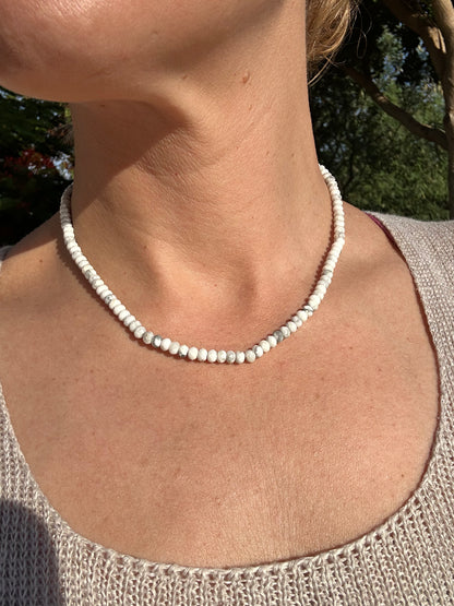 Faceted Howlite Disk