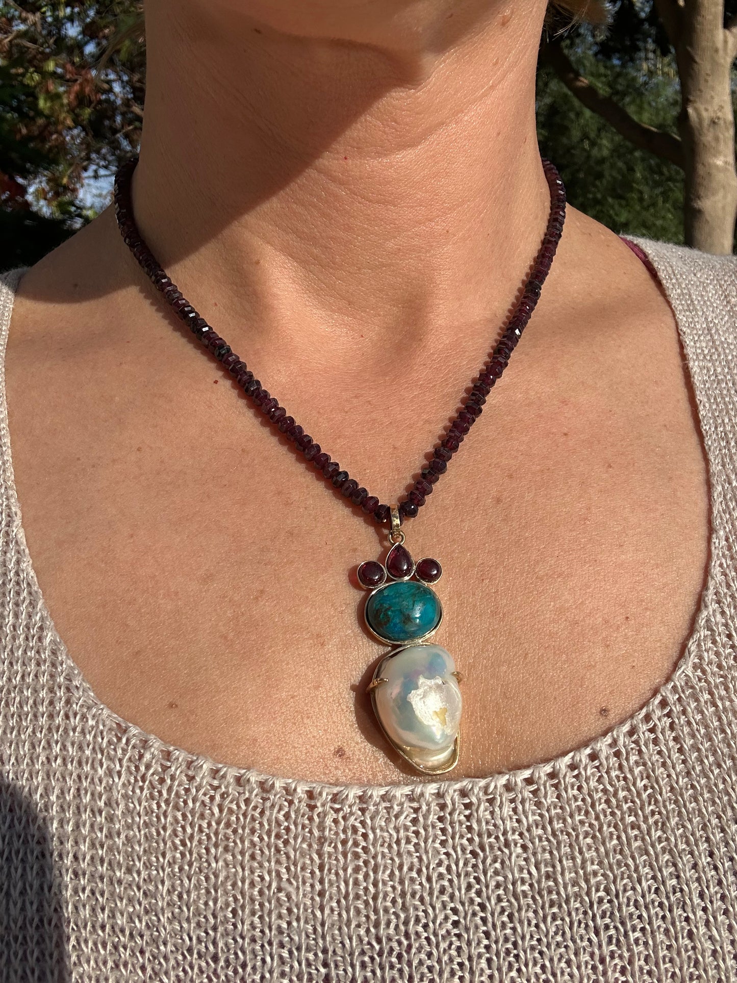 Baroque Pearl and Turquoise