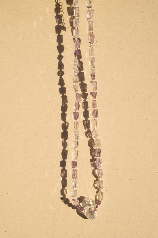 Uniform Amethyst with Big Herkimer