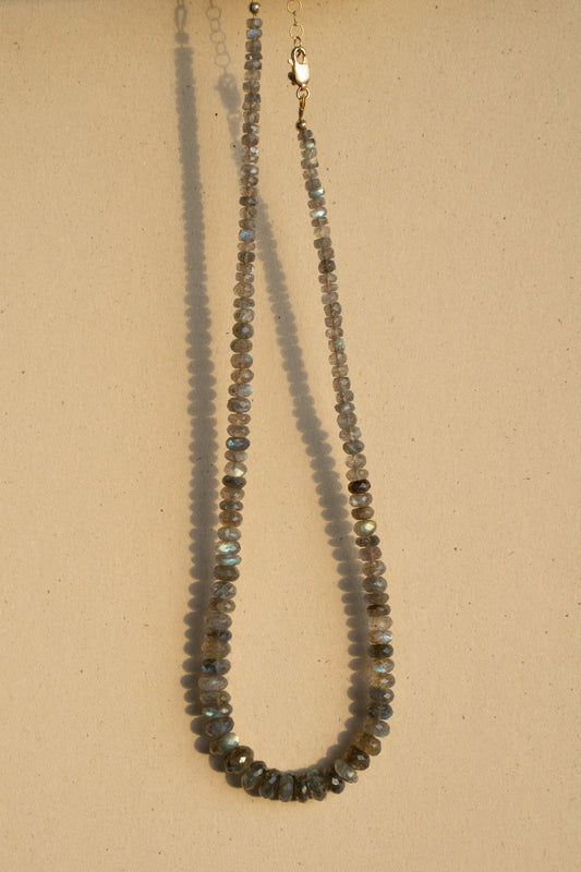 Faceted Labradorite Puka