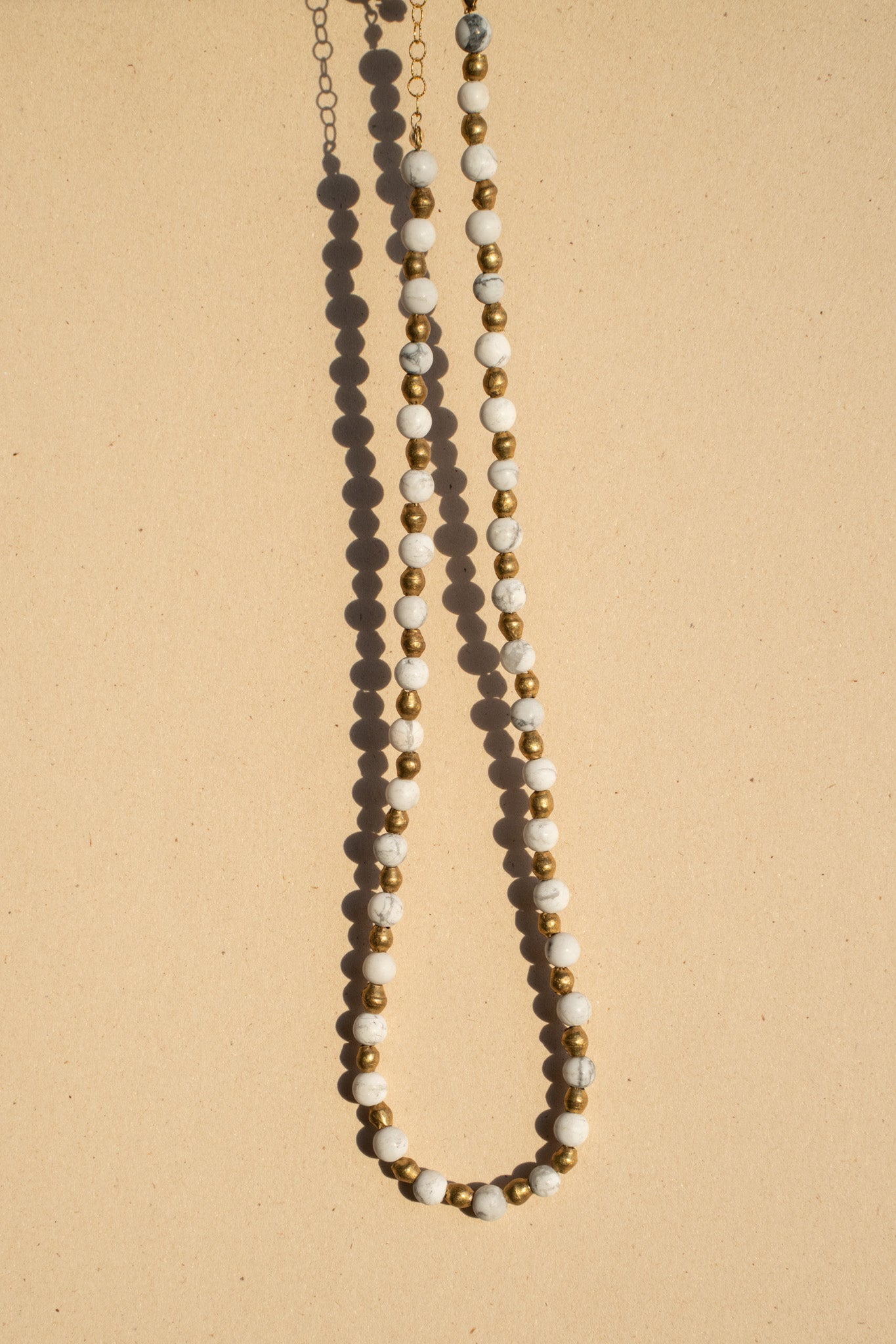 Howlite Rounds with Nigerian Beads