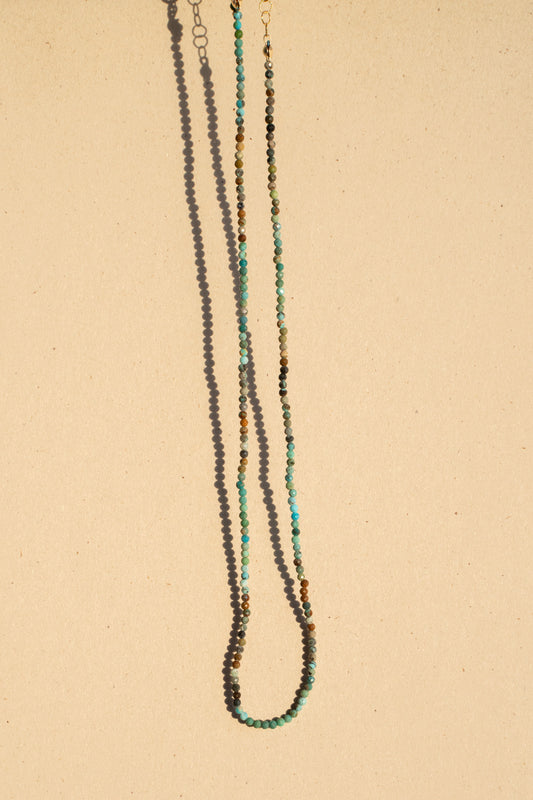 Mini Faceted Turquoise Rounds