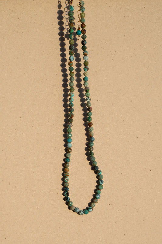 Round Faceted Turquoise