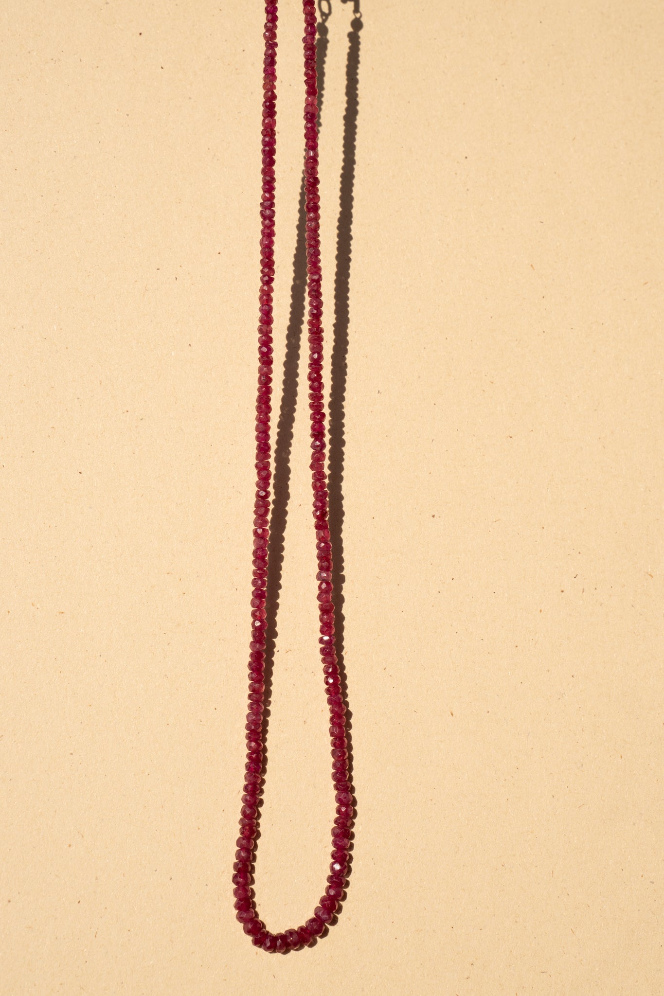 Faceted Puka Ruby