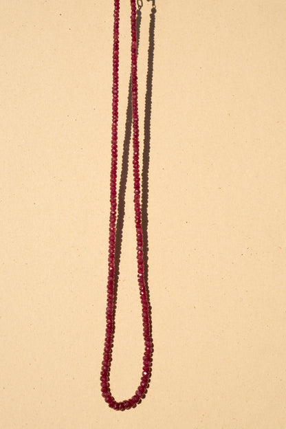 Faceted Puka Ruby