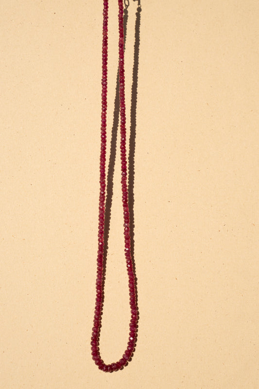 Faceted Puka Ruby