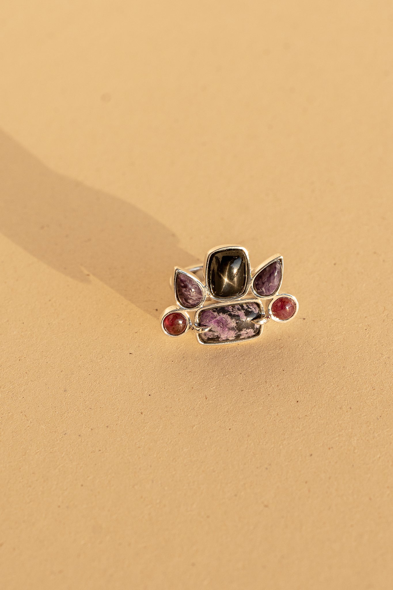 Charoite, Black Star and Ruby