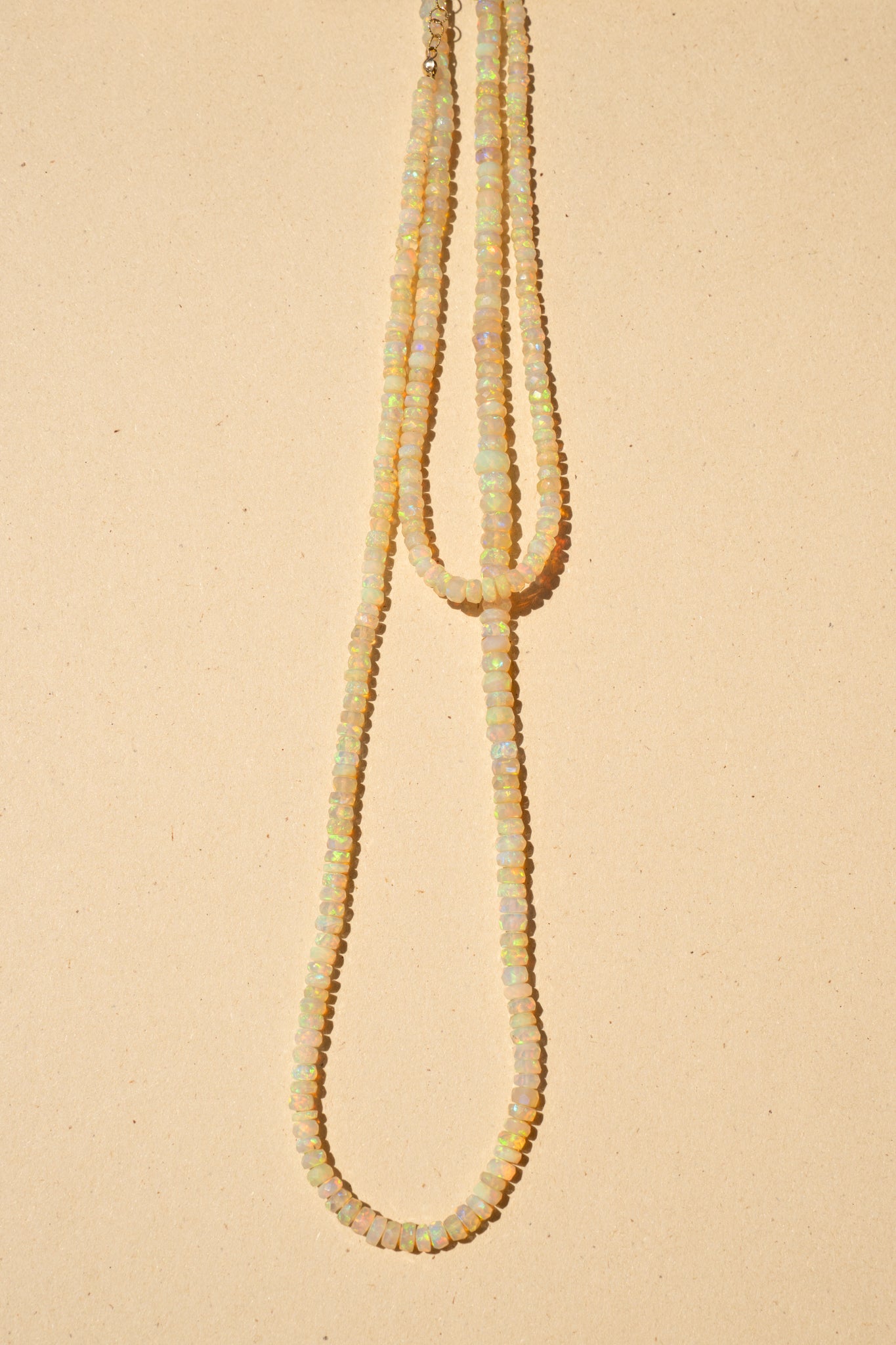 Very Long Faceted Shiny Opals