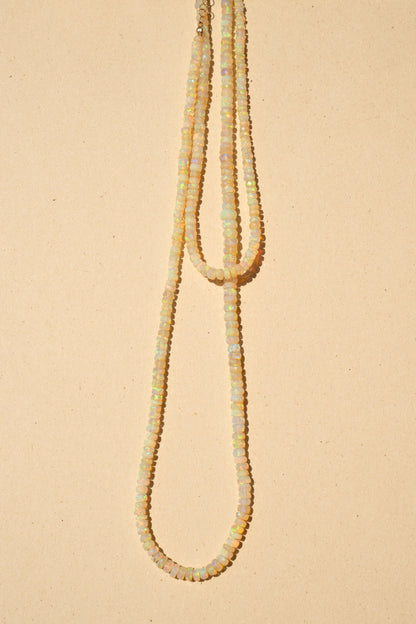 Very Long Faceted Shiny Opals