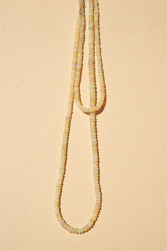 Very Long Faceted Shiny Opals