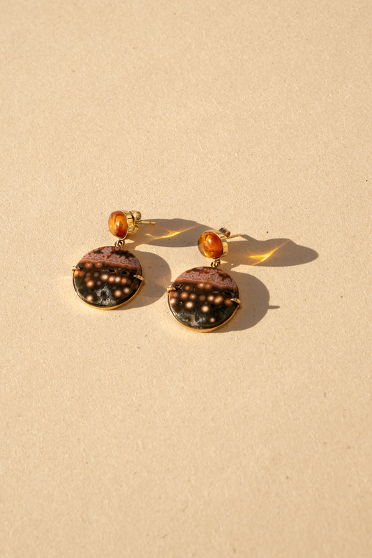 Ocean Jasper with Amber