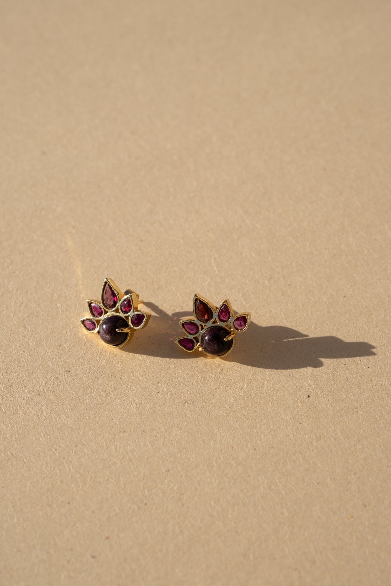 Round Star Ruby and Ruby Drops