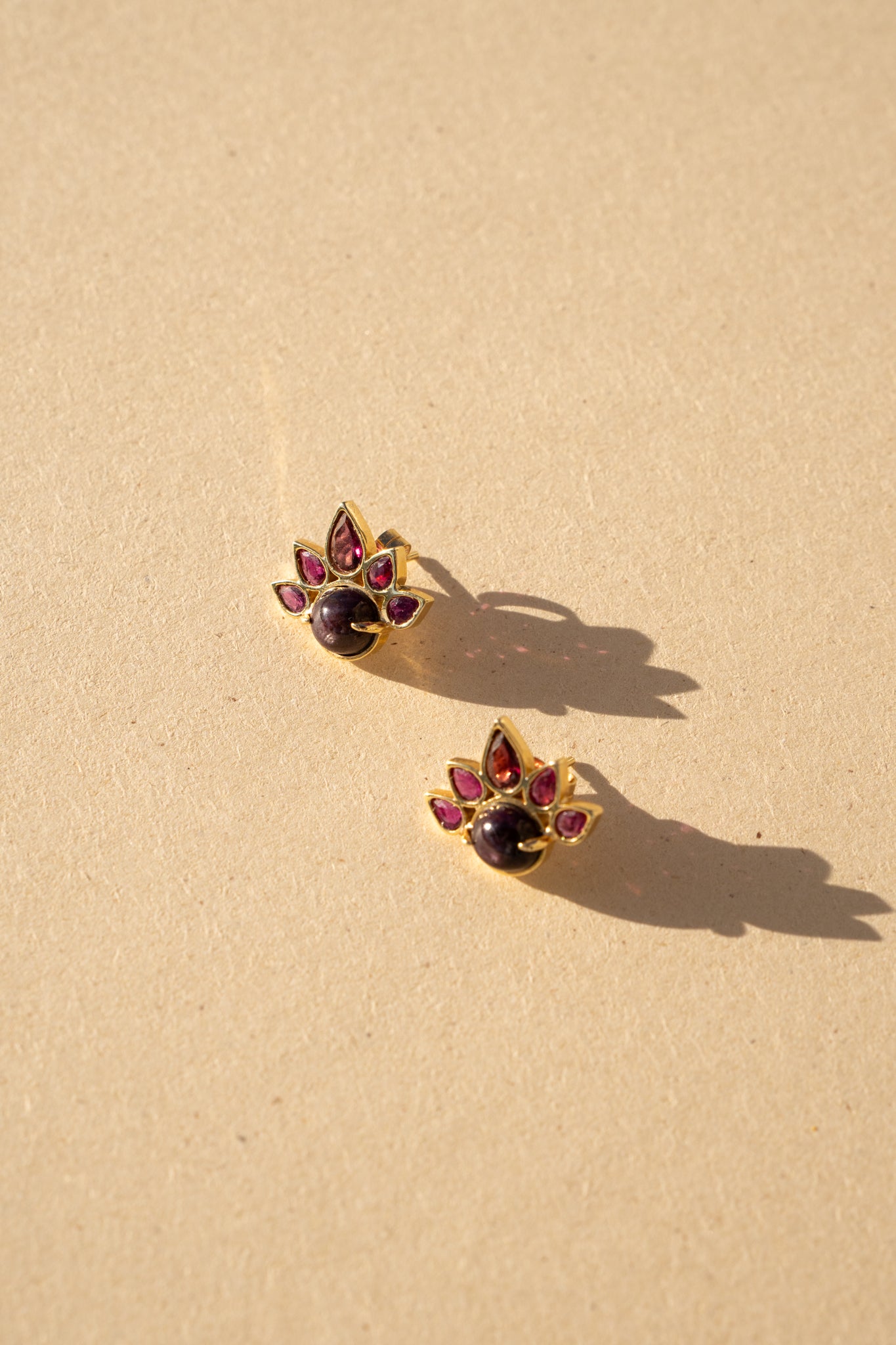 Round Star Ruby and Ruby Drops