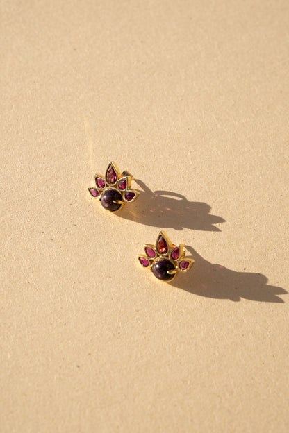 Round Star Ruby and Ruby Drops