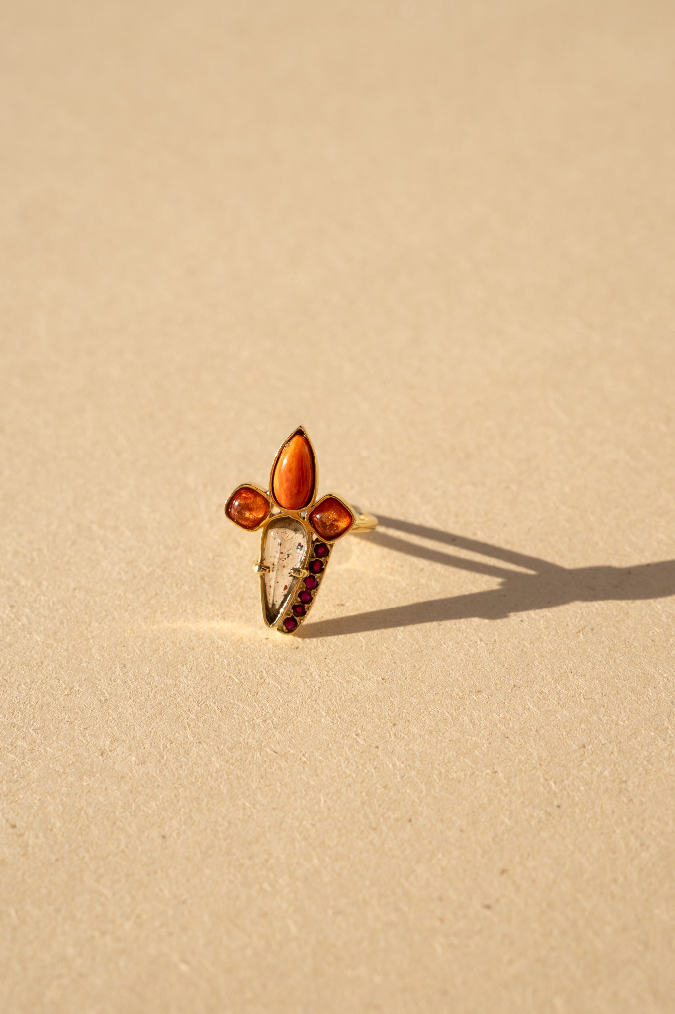 Touch of Rubies, Quartz, Sunstone and Coral