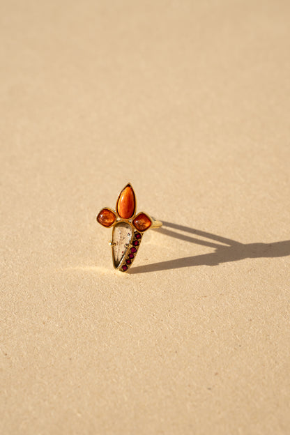 Touch of Rubies, Quartz, Sunstone and Coral