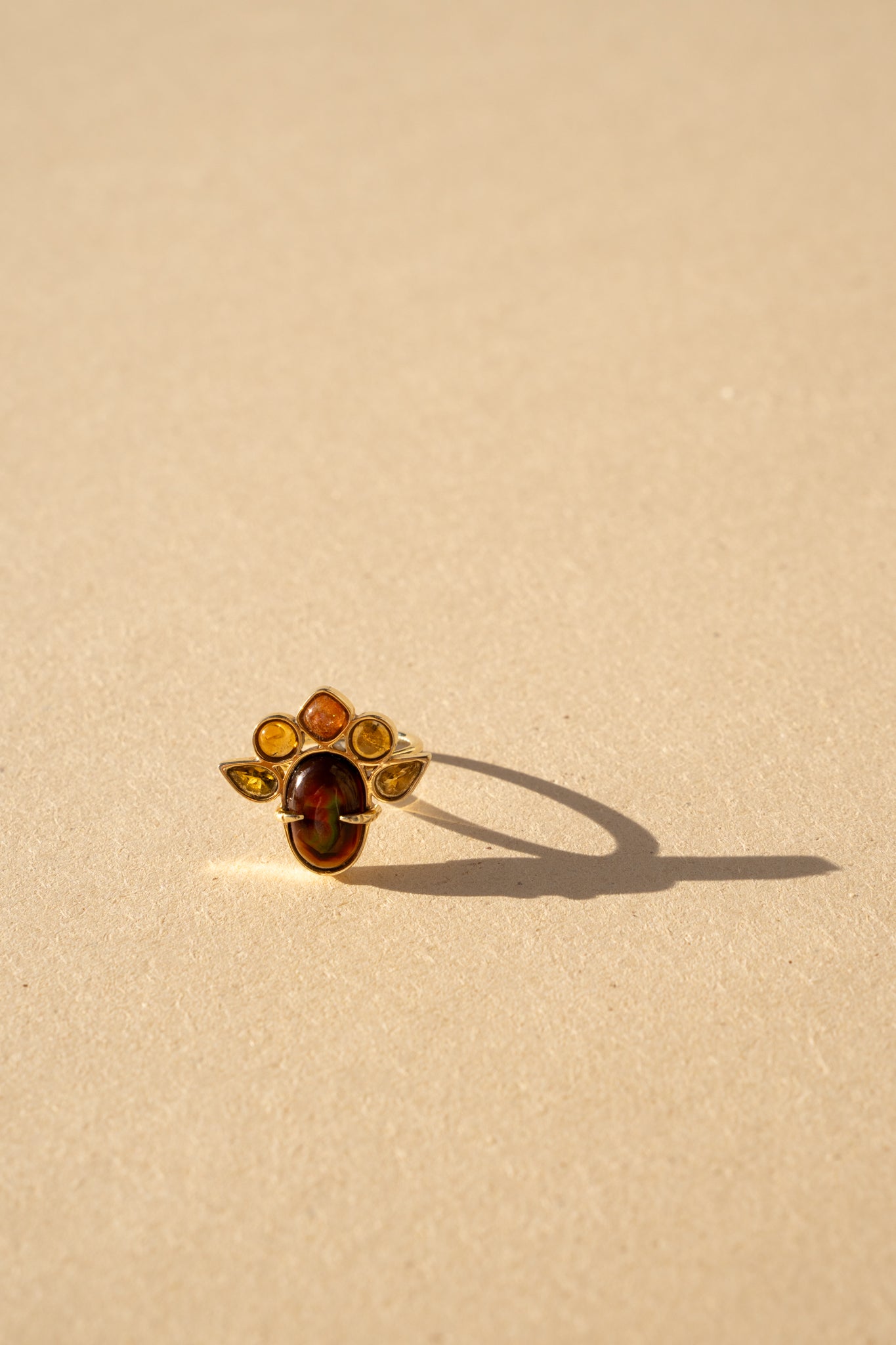 Brown Opal, Yellow Sapphire, Citrine and Sunstone
