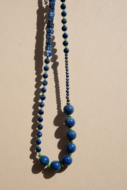 Mixed Sodalite and Lapis with a touch of emerald and Turquoise