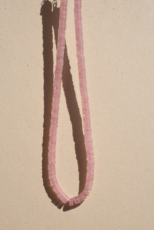 Pink Quartz Flat Puka