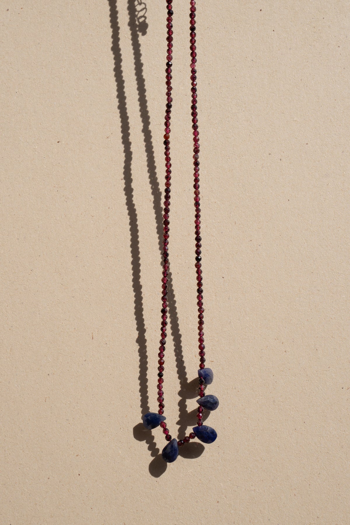 Fina Garnet with Sapphire Drops