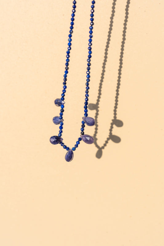 Lapis Lazuli and Sapphire drops