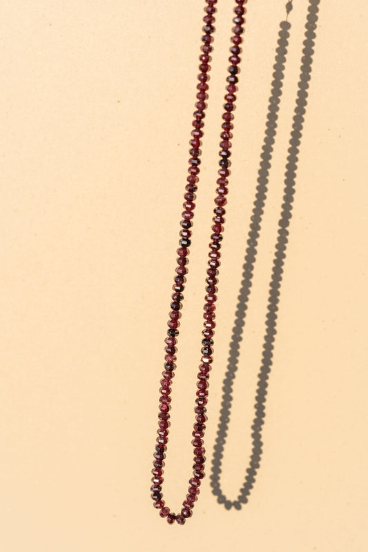 Dark Purple Faceted Garnet