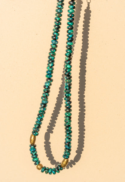 Chrysocolla with Nigerian Beads