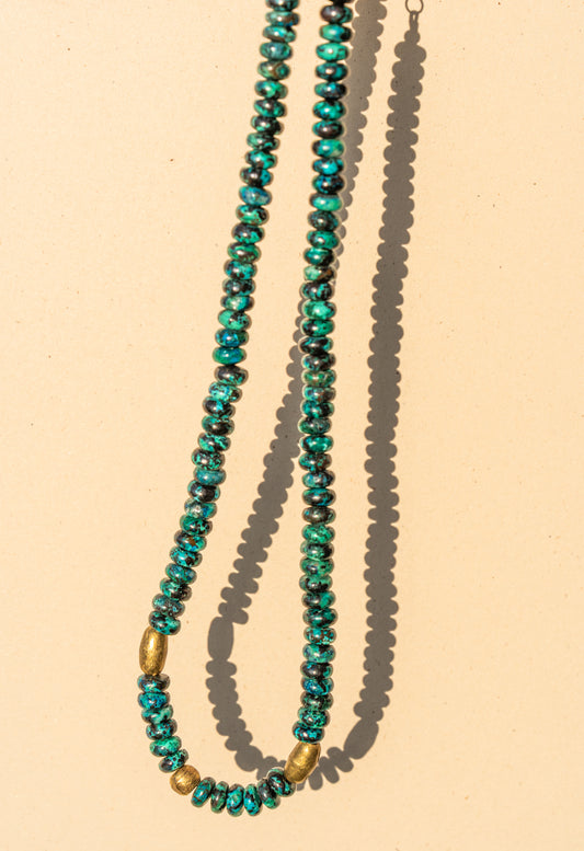 Chrysocolla with Nigerian Beads
