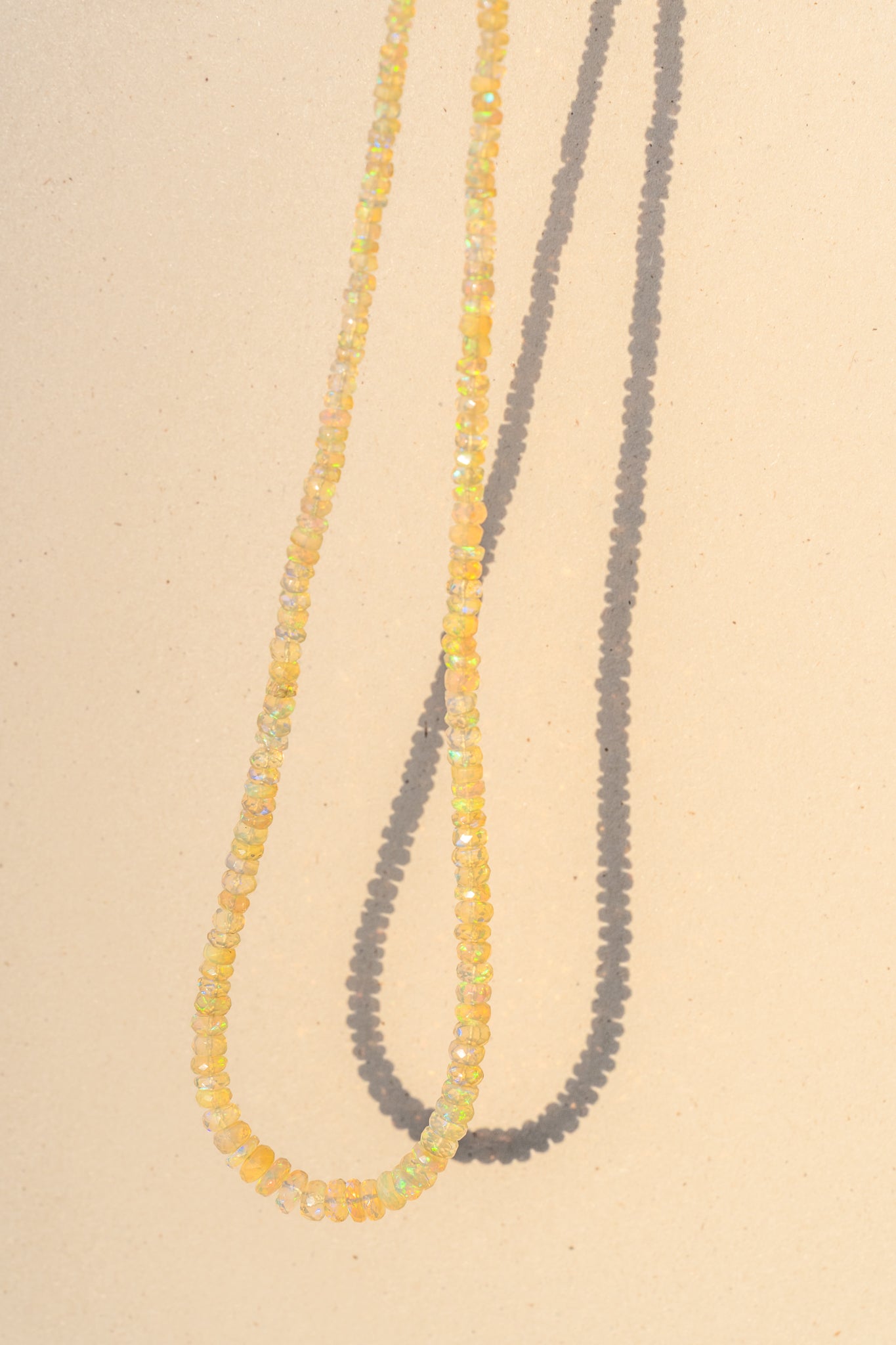Very Long Faceted Shiny Opals