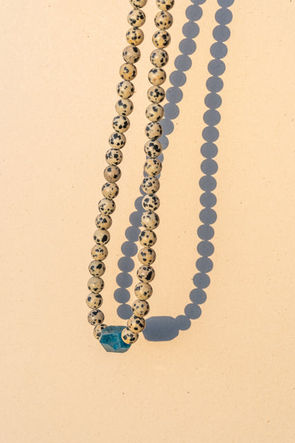 Dalmatian Jasper and Blue Apatite