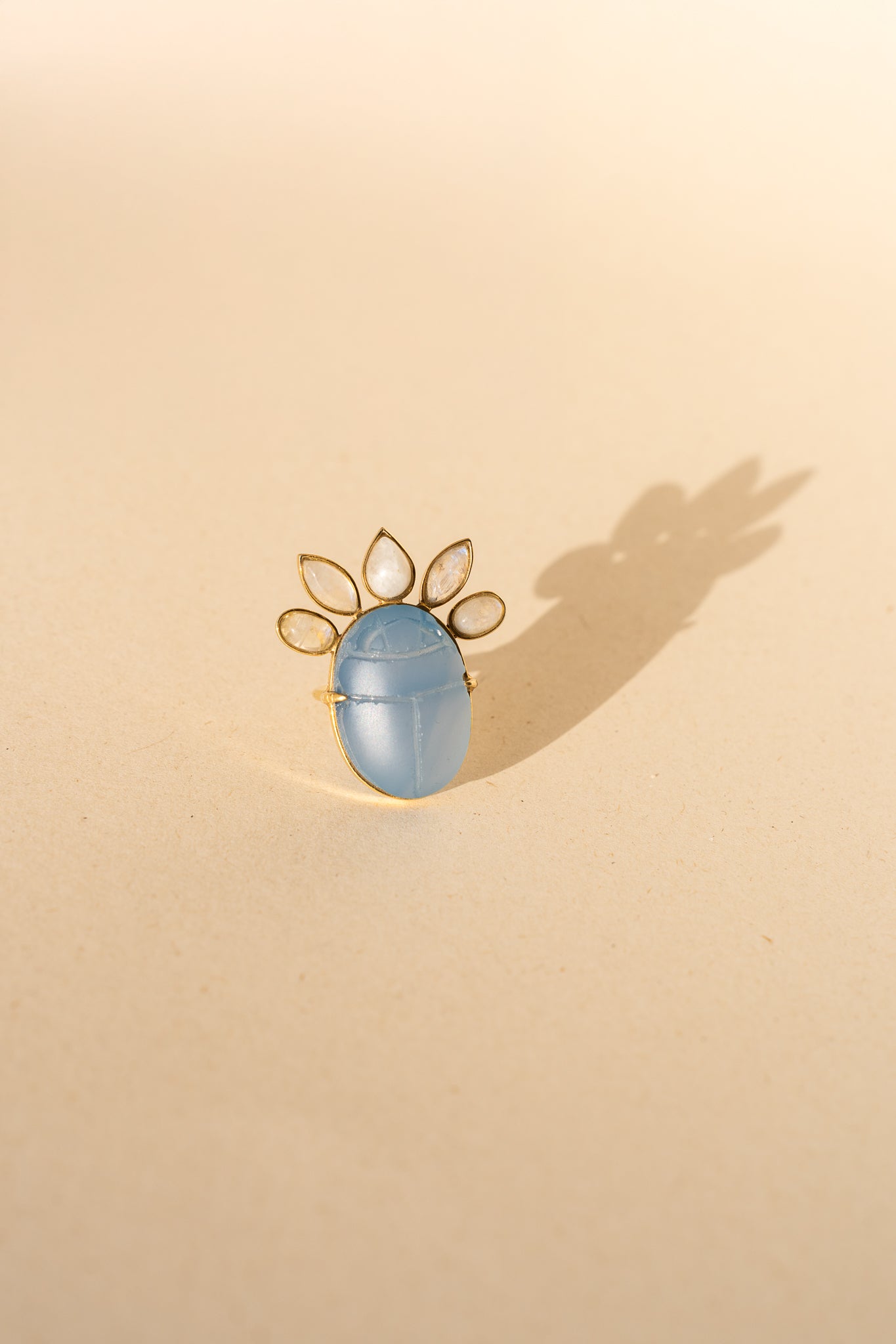 Egyptian Scarab and Moon Stone