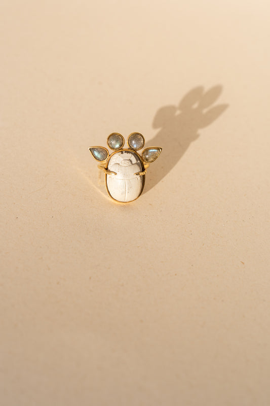 Egyptian Scarab with Labradorite