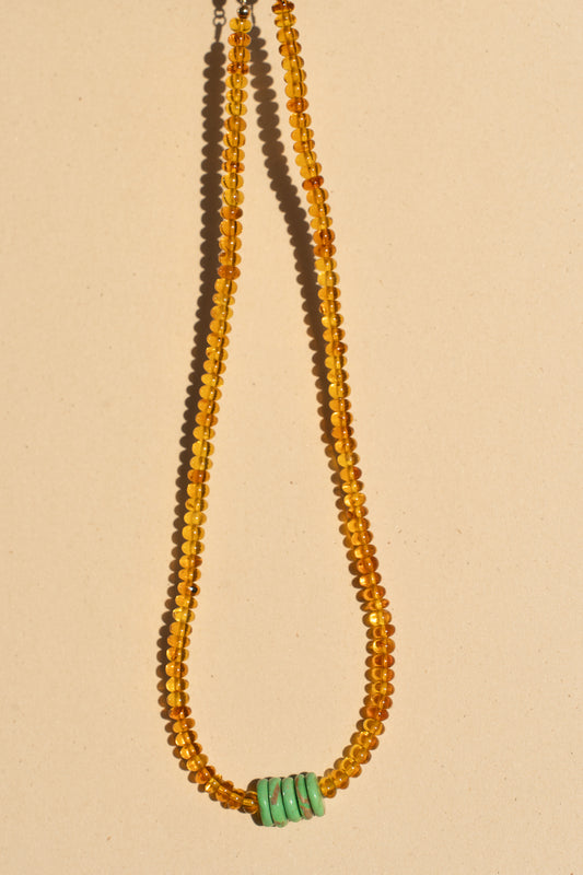 Amber and Green Turquoise Disks