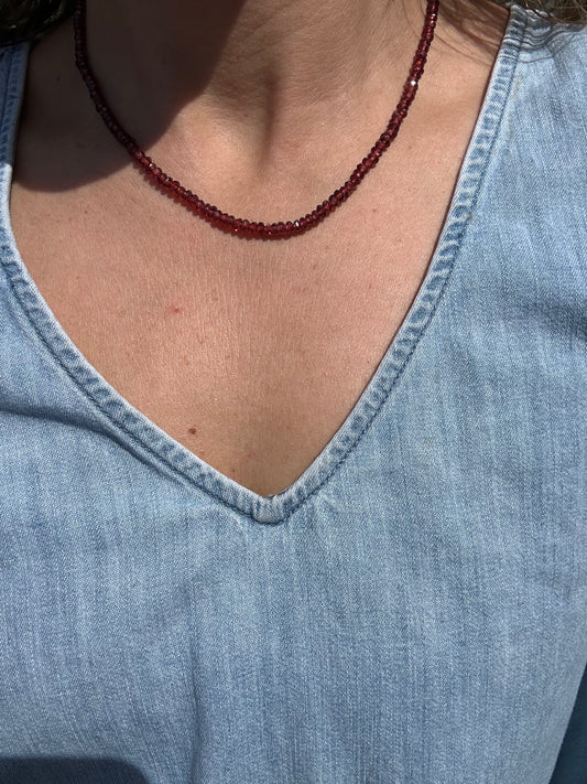 Wine Faceted Garnet