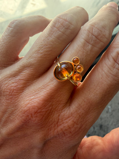 Citrine and Sapphire Rounds