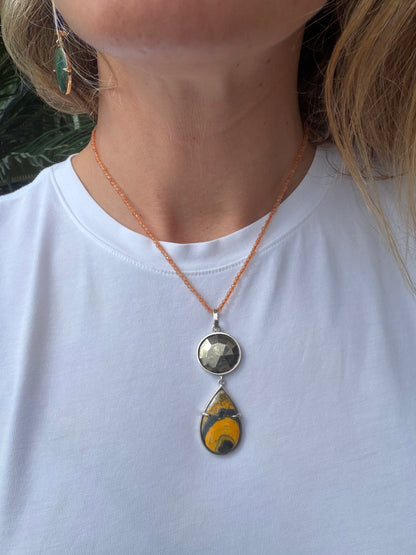 Bumblebee Drop and Round Pyrite