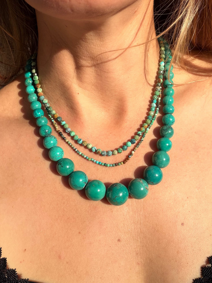 Mini Faceted Turquoise Rounds